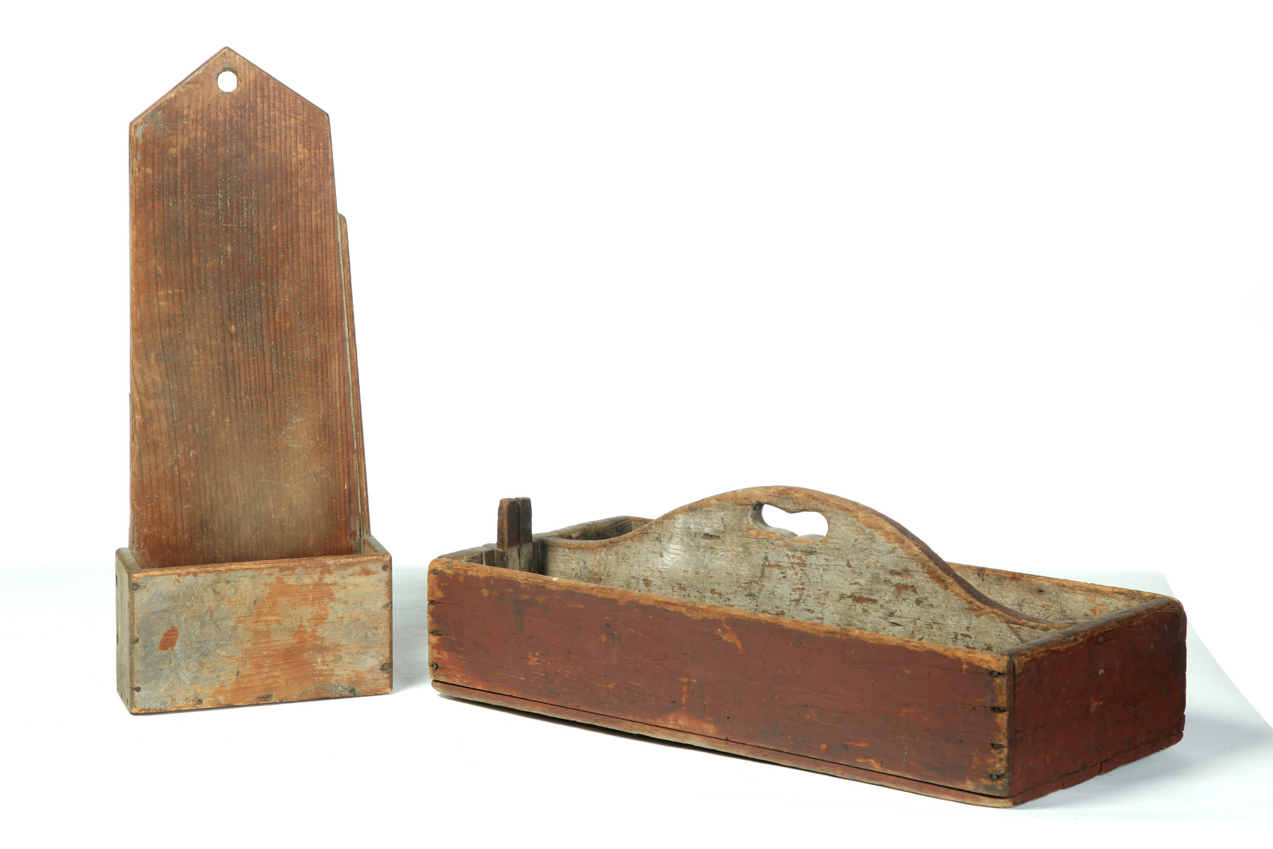 Appraisal: AMERICAN CARRIER AND SCRUB BOX Second half- th century pine