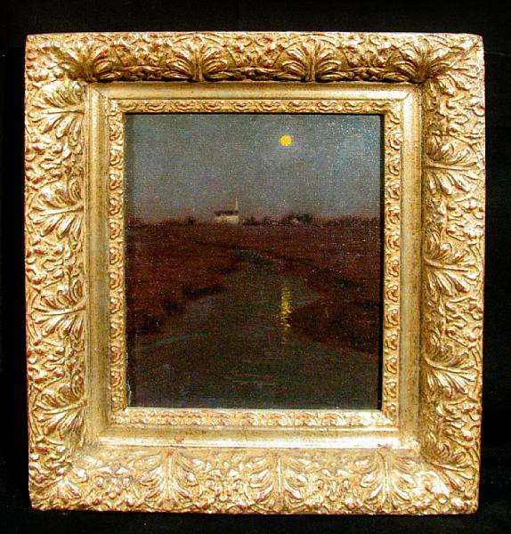 Appraisal: Birge Harrison American - A Moonlit Creek unsigned oil on