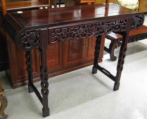 Appraisal: MING STYLE ROSEWOOD ALTAR TABLE Chinese th century having a