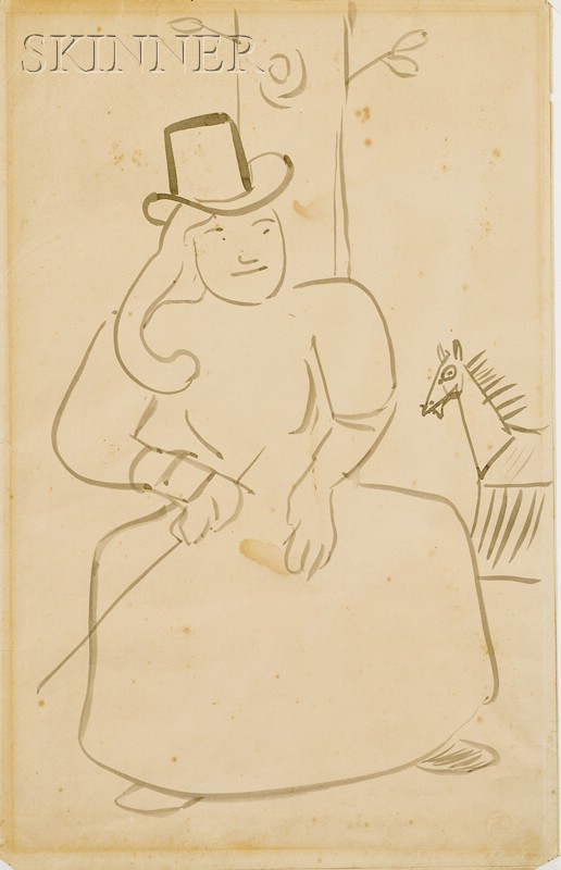 Appraisal: Henri de Toulouse-Lautrec French - L'Amazone An Illustration for Chasseur