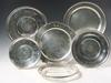 Appraisal: STERLING ROUND SERVING TRAYS - Chippendale Style 'L' Monogram Gorham