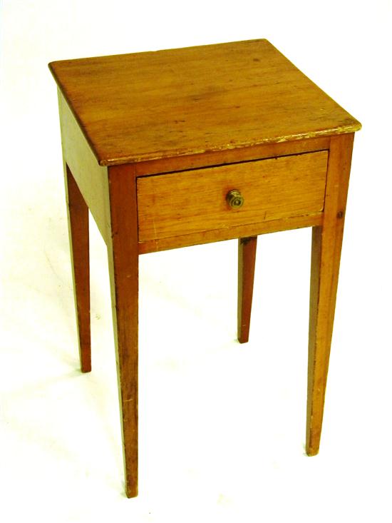 Appraisal: Early th C single drawer stand with brass pull tapered