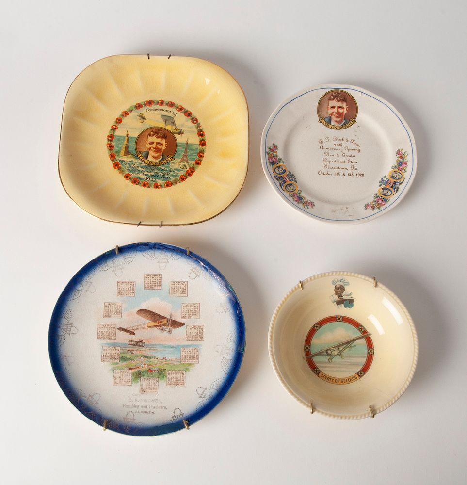 Appraisal: Lindbergh and Spirit of St Louis Bowls and Plates pieces