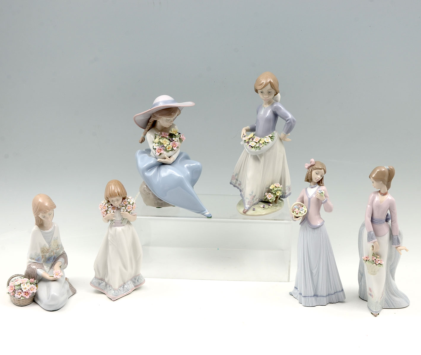 Appraisal: PC LLADRO FLOWER GIRL FIGURINES ''Flower Song'' '' W x