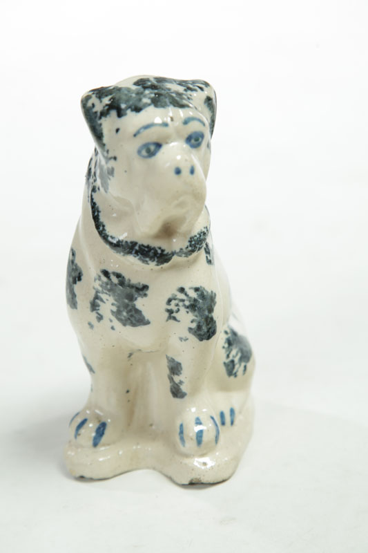 Appraisal: POTTERY DOG Crooksville Ohio late th-early th century Seated mastiff