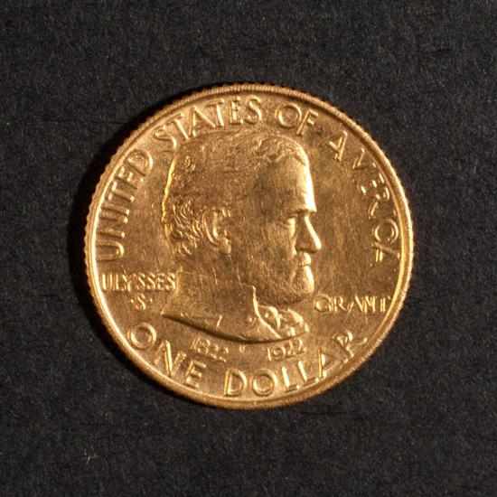 Appraisal: United States U S Grant Memorial commemorative gold dollar no