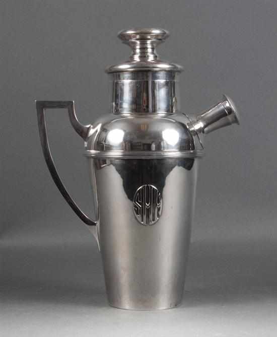 Appraisal: American sterling silver cocktail shaker Schofield Baltimore mid th century