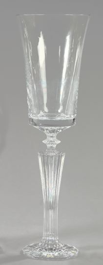 Appraisal: Stately Baccarat Blown and Cut Glass Vase of tall chalice