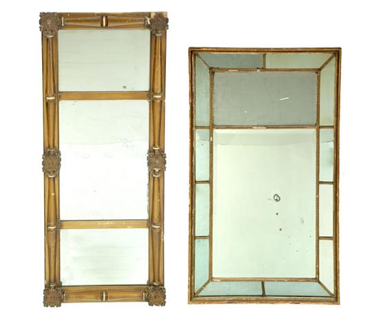 Appraisal: TWO WALL MIRRORS American nd quarter- th century wood and