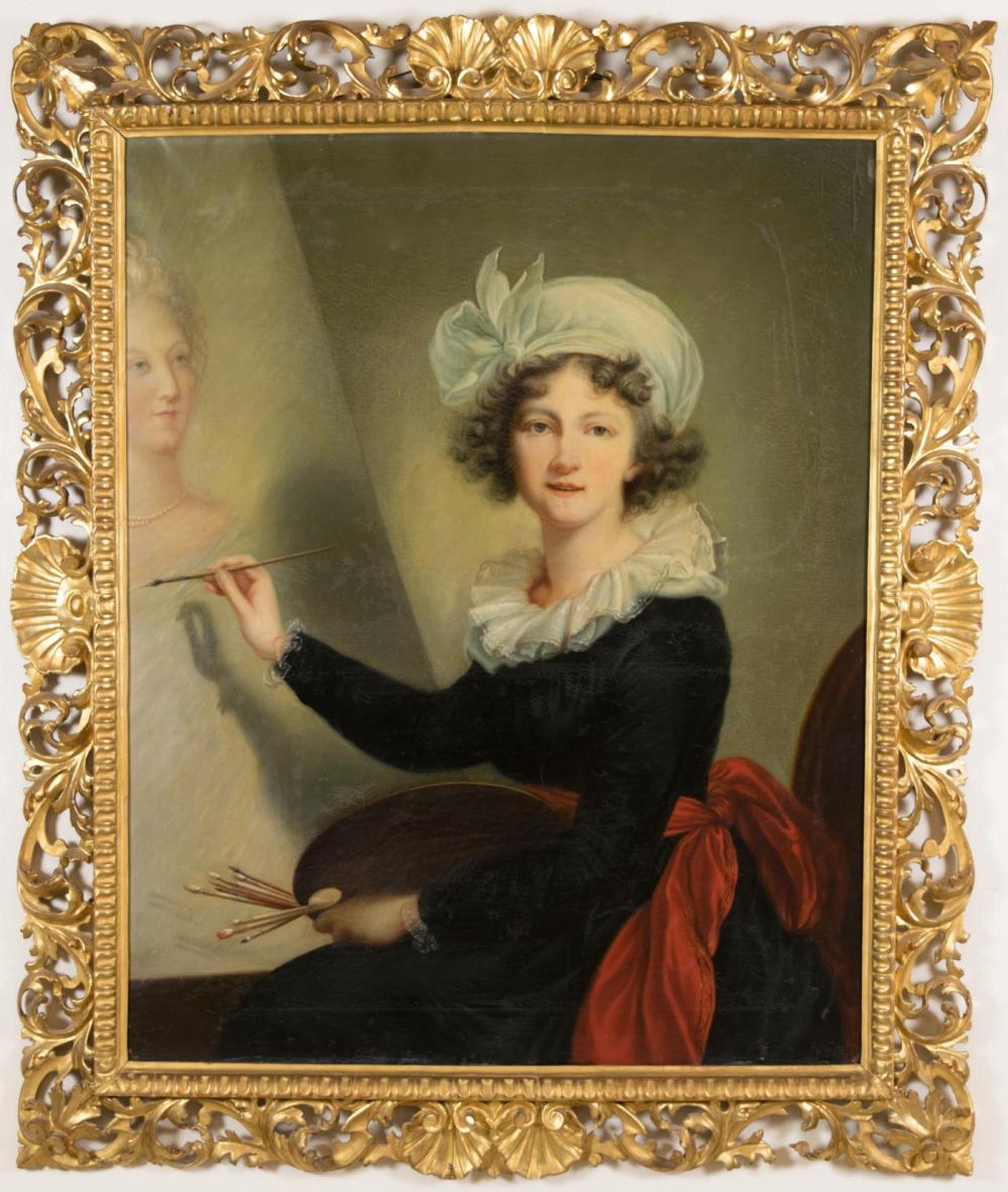 Appraisal: OIL ON CANVAS PORTRAIT OF ELISABETH VIGEE LE BRUN France