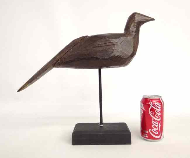 Appraisal: th c painted wooden folk art carved bird Possibly Canadian