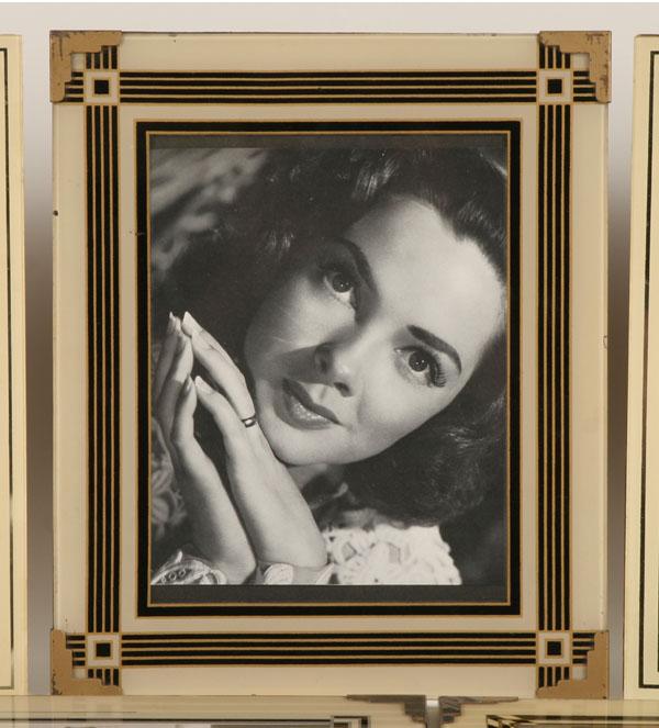 Appraisal: Seven Art Deco frames including Hollywood leading actresses studio photos