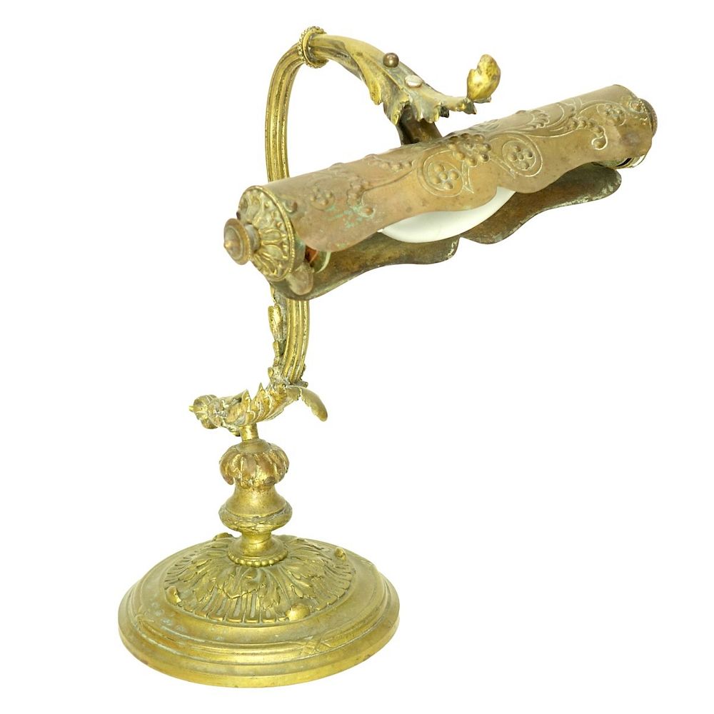 Appraisal: Bronze Desk Lamp Antique French Gilt Bronze Desk Lamp Unsigned