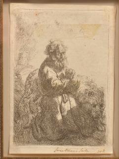 Appraisal: Rembrandt St Jerome in Prayer Etching C Rembrandt Van Rijn