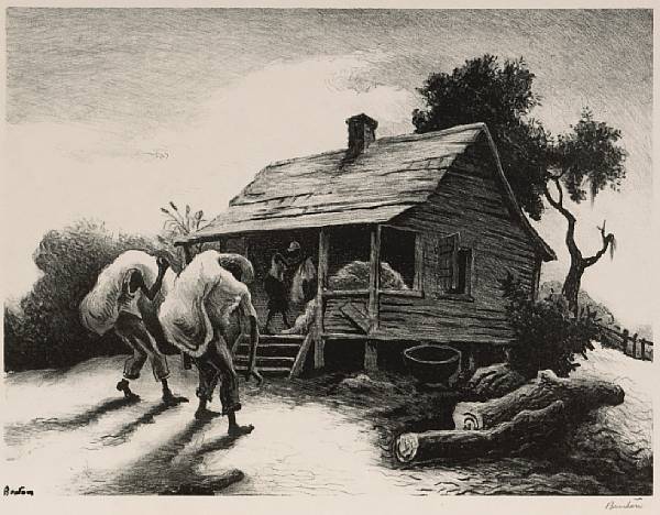 Appraisal: n a Thomas Hart Benton American - Back from the