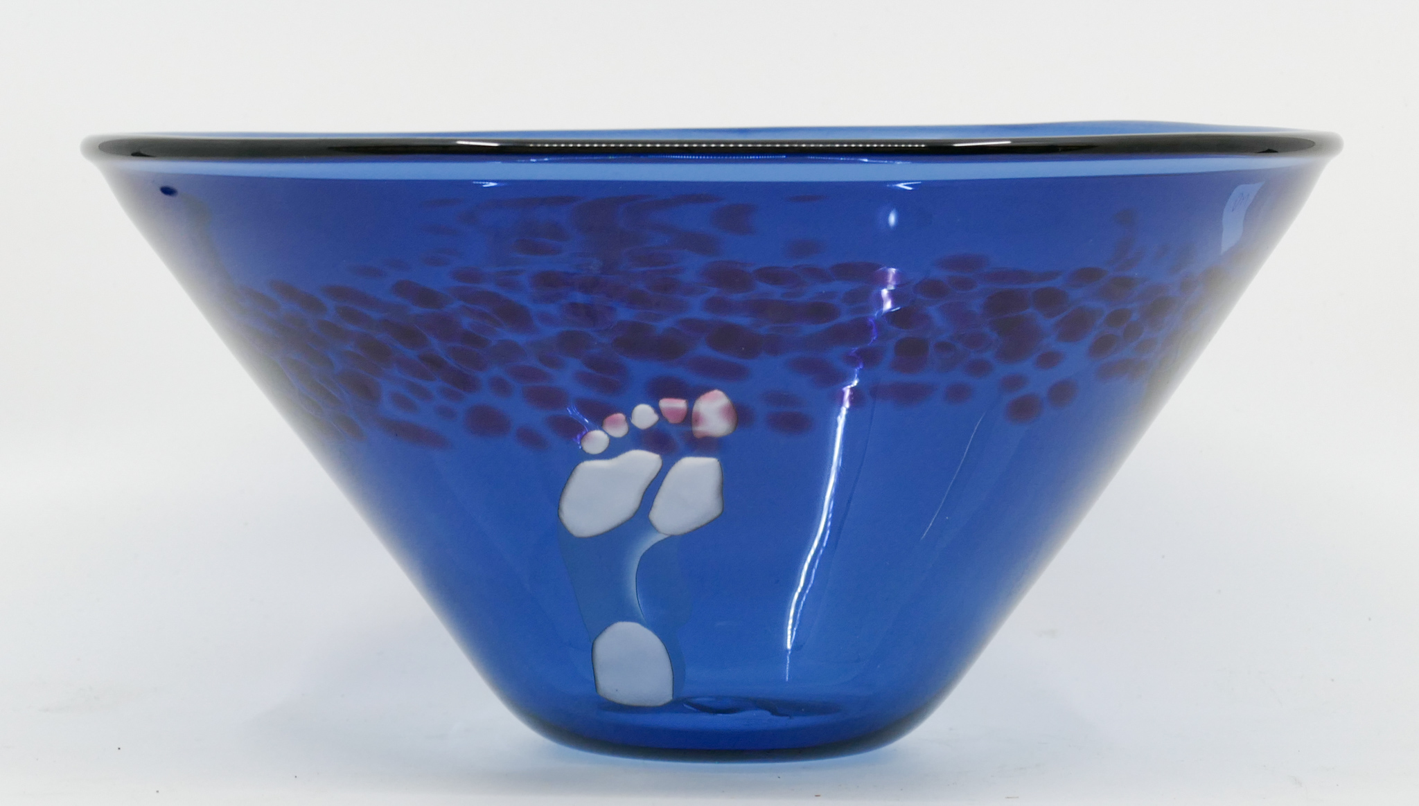 Appraisal: Andrew Fote Studio Glass Foot Bowl '' Diameter