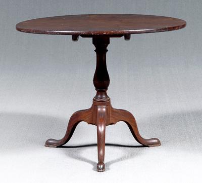 Appraisal: Chippendale tilt top tea table mahogany with single board top