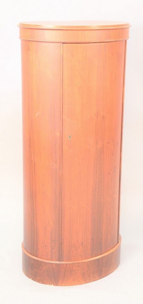 Appraisal: Modern rosewood tall cabinet one door opening to shelves ht