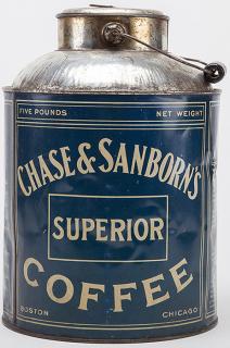 Appraisal: Chase Sanborn's Superior Five Pound Coffee Tin Chase Sanborn s