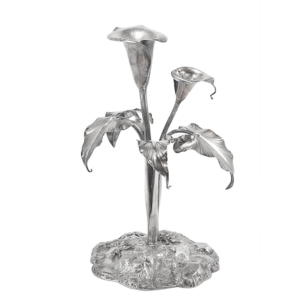 Appraisal: Gorham Art Nouveau Sterling Silver Centerpiece Of calla lily form