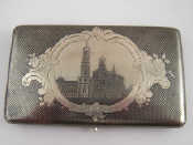 Appraisal: An exhibition quality Russian silver cheroot box a central cartouche