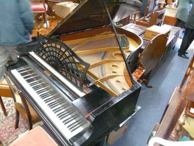 Appraisal: AN EBONISED BECHSTEIN GRAND PIANO circa standing on square tapering