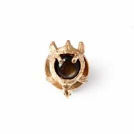 Appraisal: A ct gold synthetic black star sapphire turtle tie tack