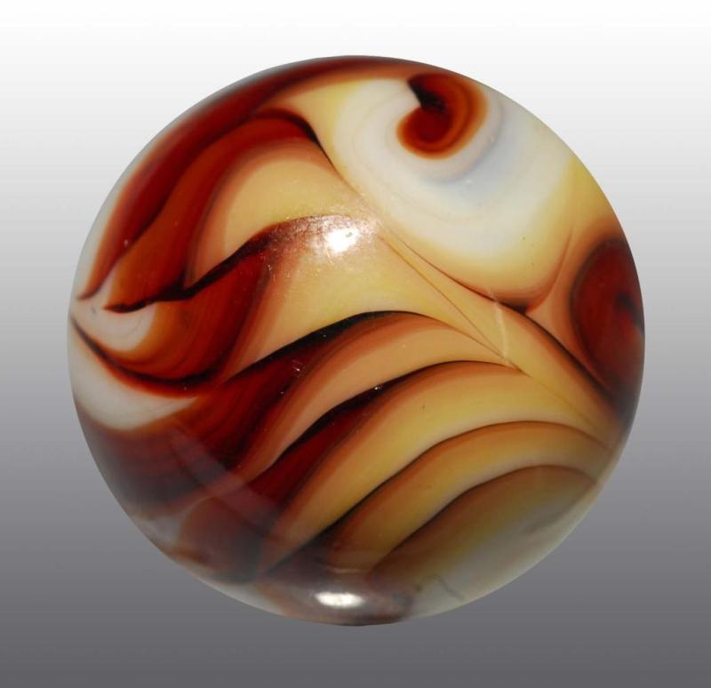 Appraisal: Christensen Agate Flame Marble Description Original surface White base with