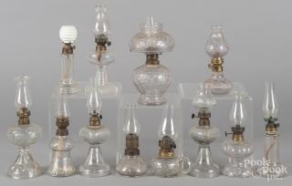 Appraisal: Collection of colorless glass fairy lamps