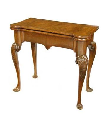 Appraisal: A walnut tea table in early th century style the