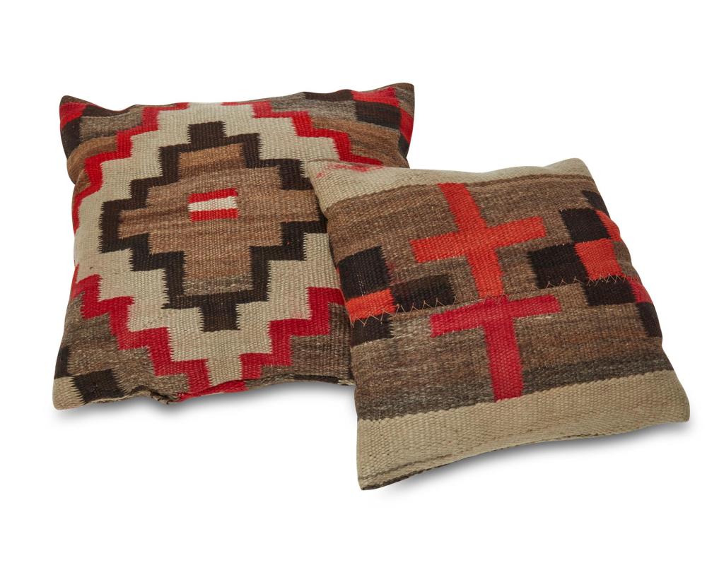 Appraisal: A pair of Navajo textile cushions Mid- th century Dine