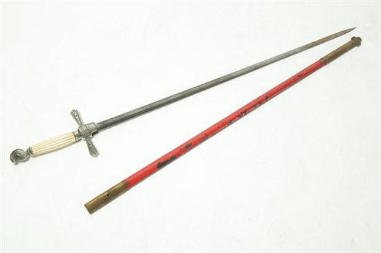 Appraisal: MILITIA NON-COMMISSIONED OFFICER'S SWORD Unmarked mid th century nickel-plated hilt