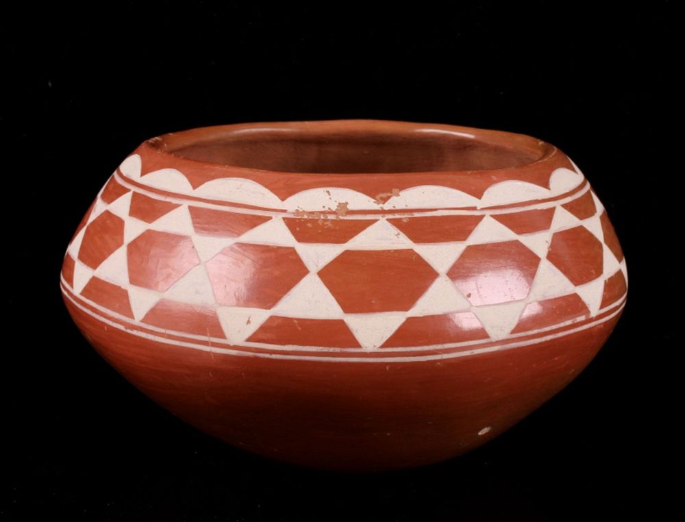 Appraisal: Santo Domingo Santana Melchor Red Ware Pottery Jar Featured in