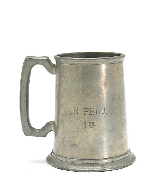 Appraisal: Steve McQueen's first racing trophy an engraved tankard stamped Manor