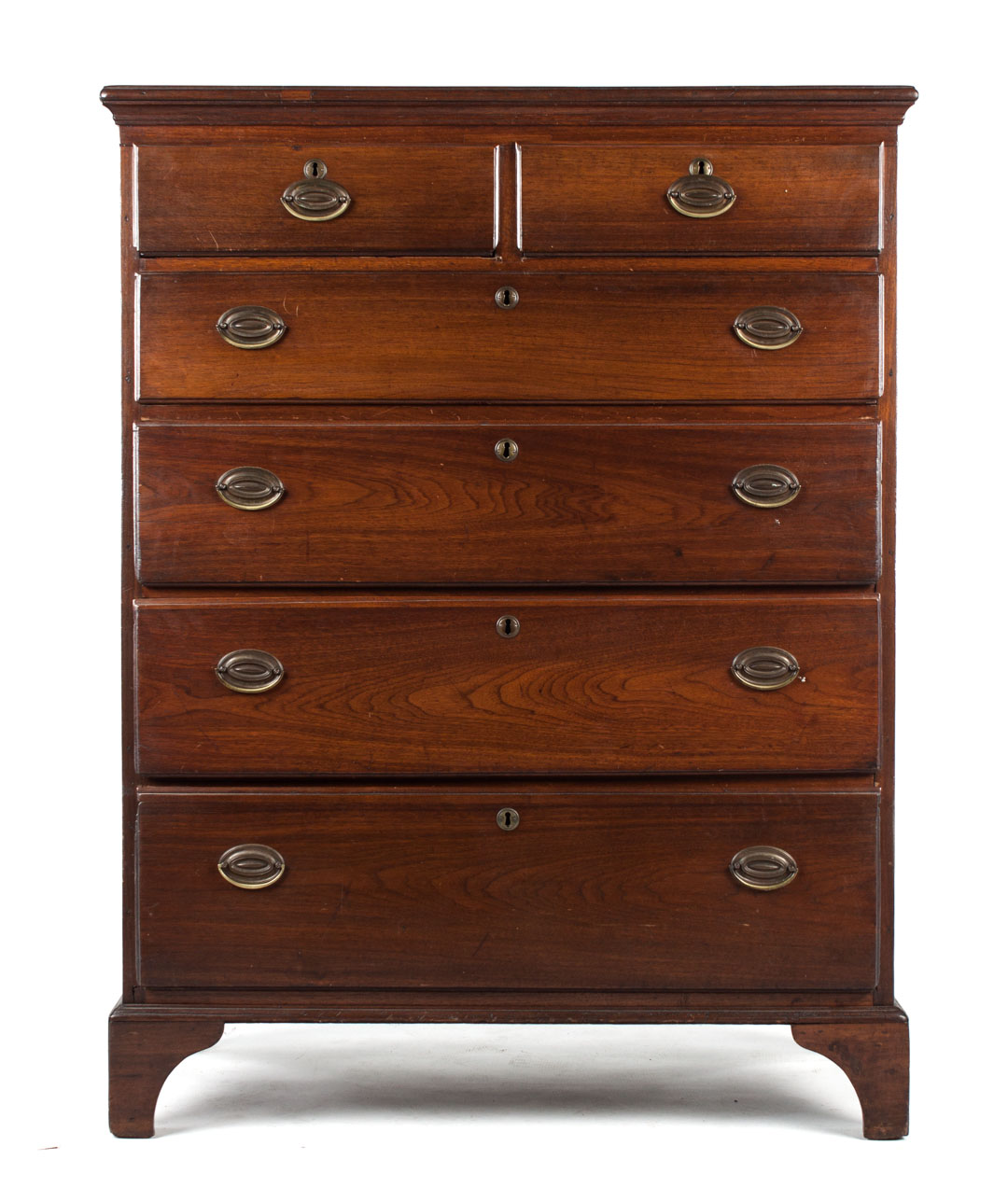 Appraisal: Federal walnut tall chest of drawers Pennsylvania fourth quarter- th