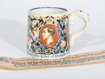 Appraisal: Edward VIII Coronation ' a commemorative mug designed by Dame