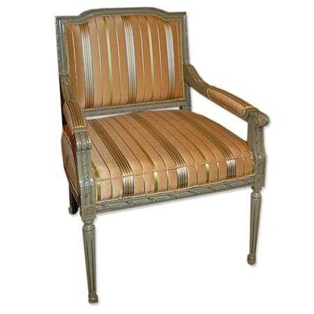 Appraisal: Louis XVI Style Painted Wood Armchair Estimate -