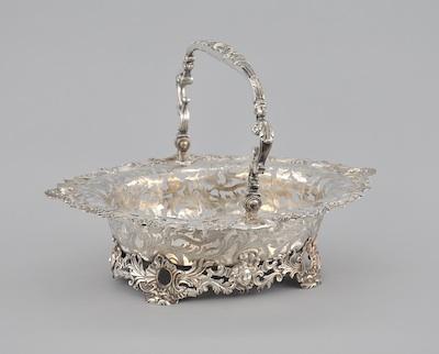 Appraisal: An Elaborate Silver Cake Basket From Muriel S Butkin Estate