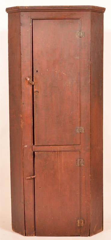 Appraisal: Walnut Primitive Single Part Corner Cupboard th Century Walnut Primitive