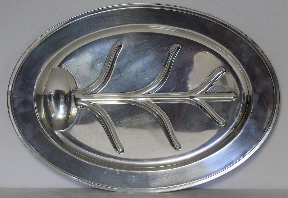 Appraisal: STERLING Gorham Sterling Meat Tray Gorham sterling oval footed meat