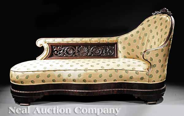 Appraisal: A Rare American Rococo Carved Rosewood M ridienne mid- th