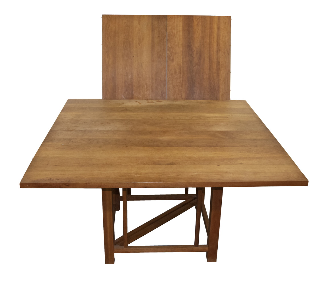 Appraisal: THOMAS MOSER EXTENSION DINING TABLE Hand Crafted Square Cherry Dining