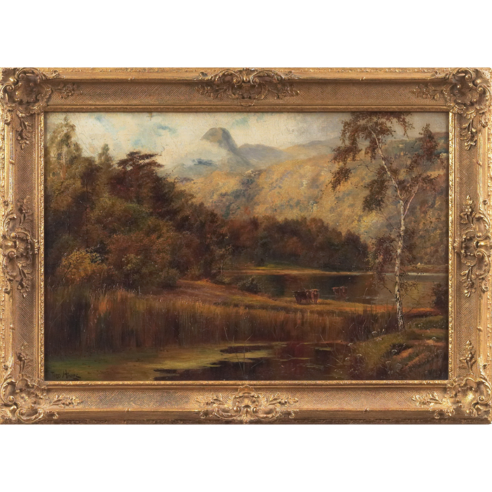 Appraisal: Theodore Hines British th century Highland Landscape c oil on