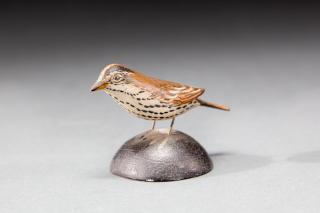 Appraisal: Miniature Ovenbird by A Elmer Crowell A Elmer Crowell -