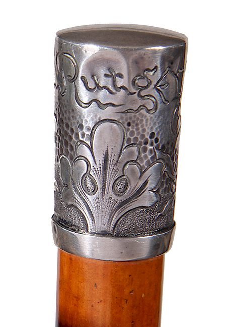 Appraisal: Rutgers University Cane Dated - Silver knob handle with various