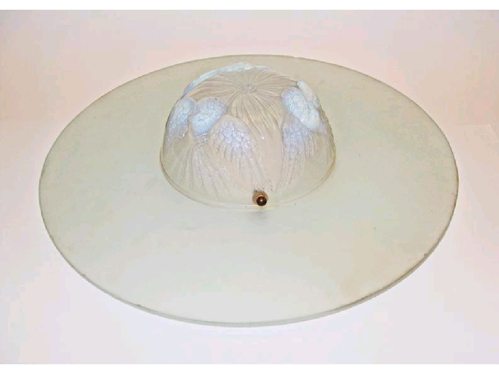 Appraisal: JOBLING AN ART DECO OPALESCENT HANGING LIGHT FITTING with a