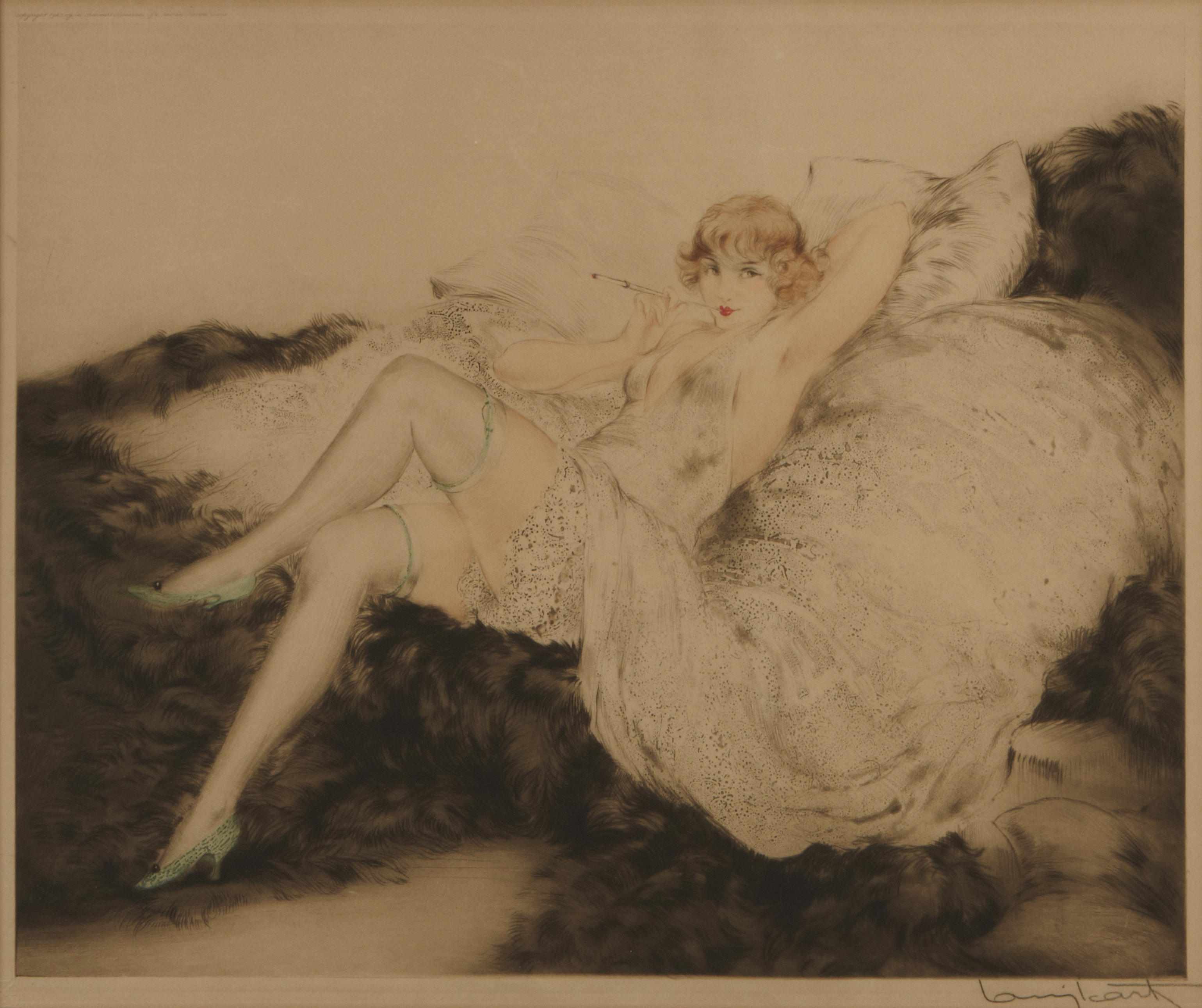 Appraisal: Louis Icart French - White Underwear H C I Etching