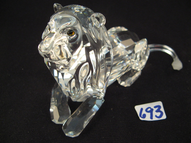 Appraisal: SWAROVSKI AUSTRIAN CUT CRYSTAL LION FIGURE from the Inspiration Africa