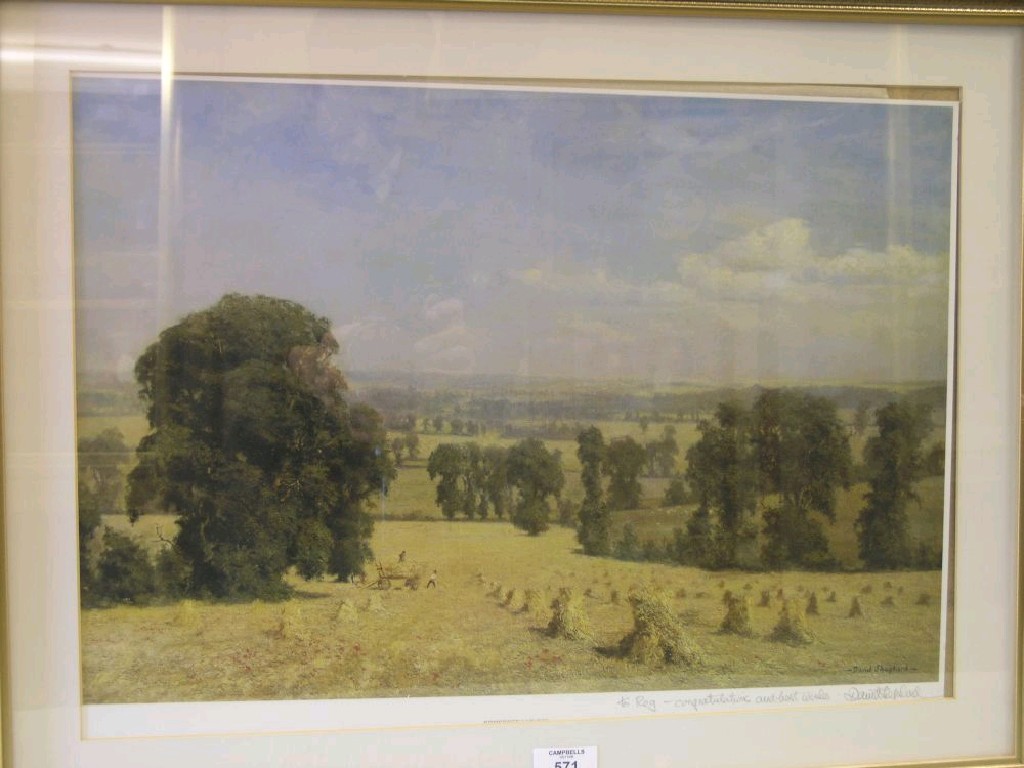 Appraisal: David Shepherd - a signed colour print entitled A Somerset