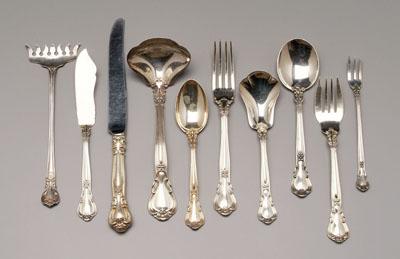 Appraisal: Gorham Chantilly sterling flatware pieces no monograms with sterling bottle